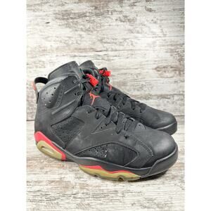Men's Nike Air Jordan Retro 6 Infrared 2014 Black/Red Sneakers Sz 8.5